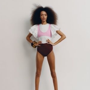ZARA Ruffled Bodysuit